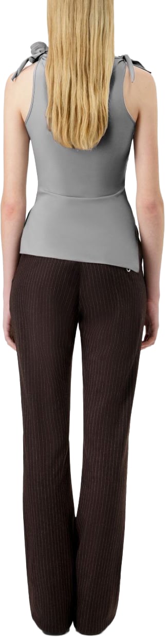 Coperni Asymmetrical Grey Tank Top Wit
