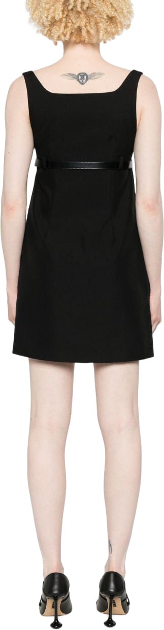 Coperni Mini Dress with Square Neckline Zwart