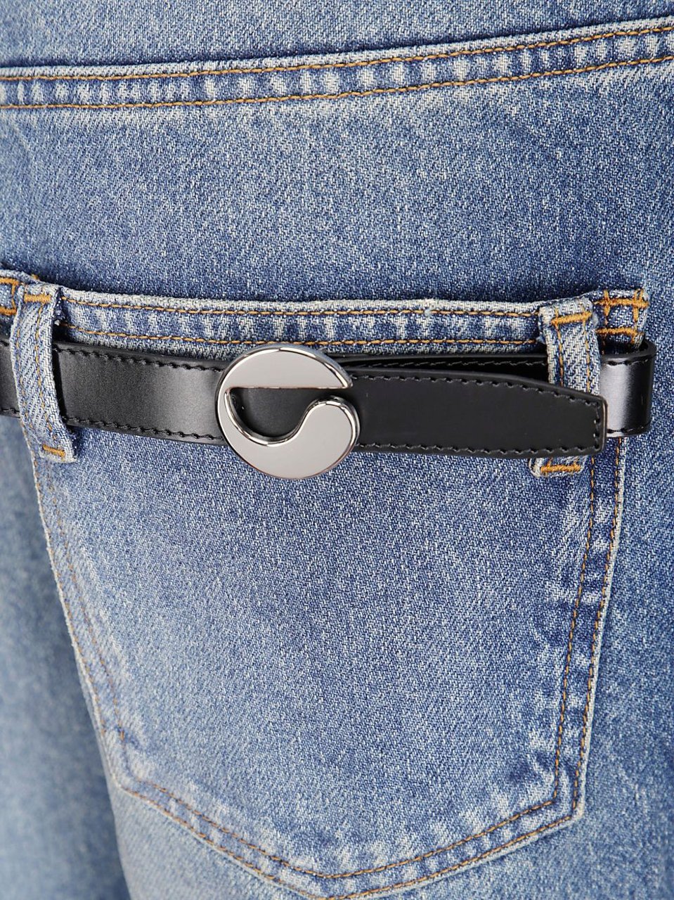Coperni Faded Blue Wash Jeans Grijs