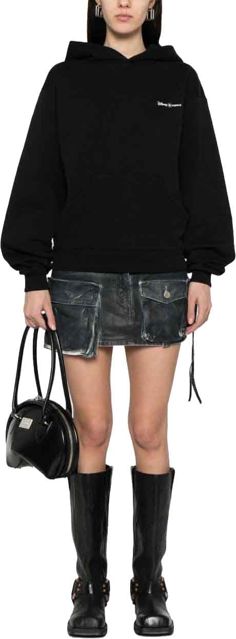 Coperni Hooded Black Sweatshirt Zwart