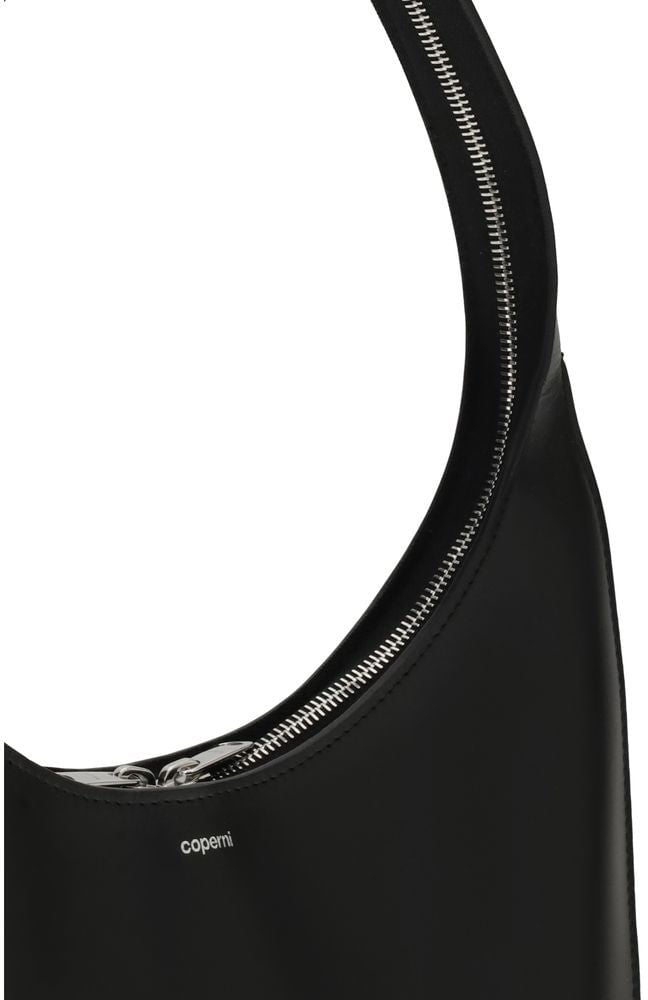 Coperni Black Calf Leather Bos Taurus Shoulder Bag Zwart