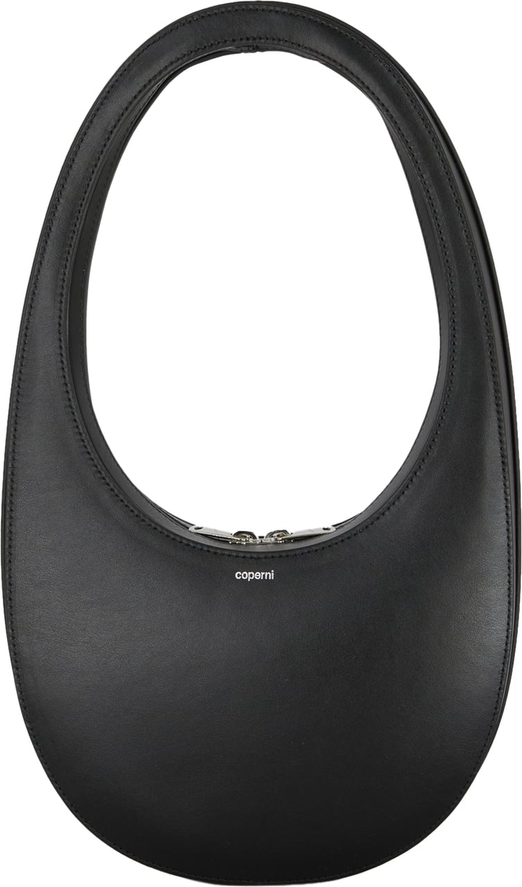 Coperni Coperni Black leather Swipe shoulder bag Zwart