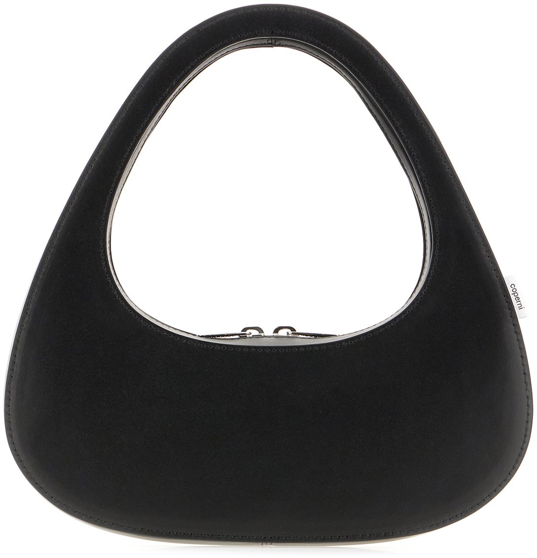Coperni Coperni Black leather Baguette Swipe handbag Zwart