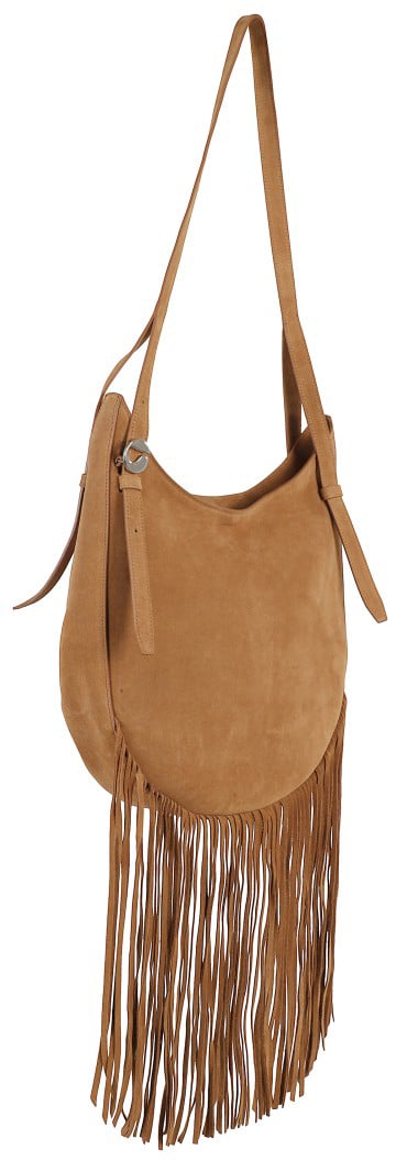 Coperni Suede Fringed Hobo Belt Bruin