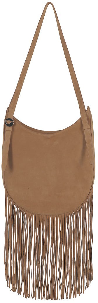Coperni Suede Fringed Hobo Belt Bruin