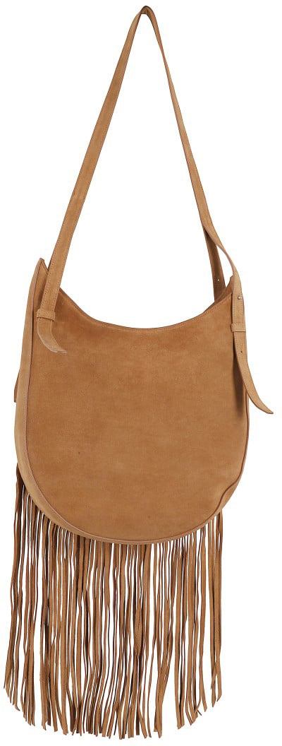 Coperni Suede Fringed Hobo Belt Bruin