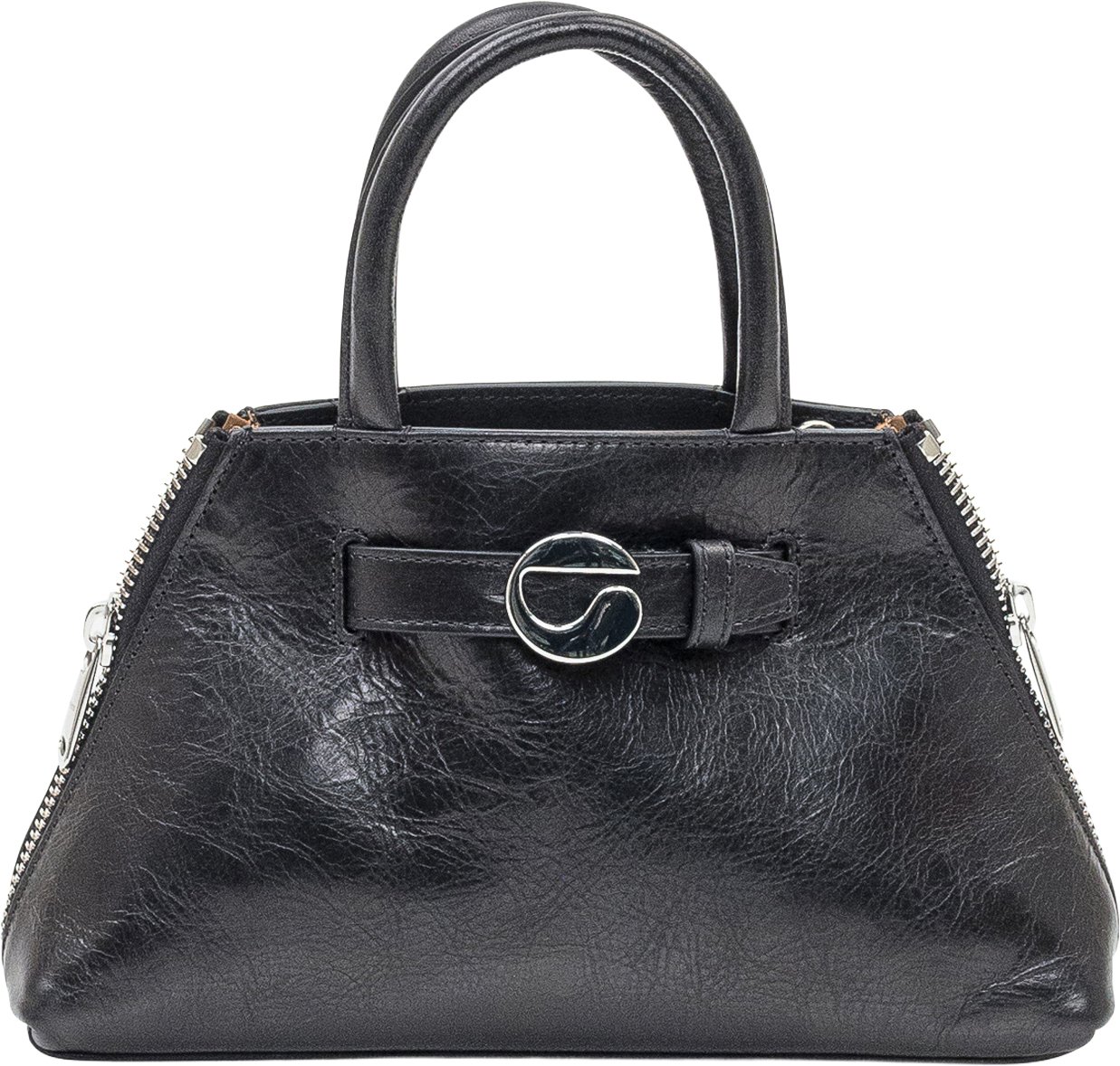 Coperni Borsa Mini Data Bag in Pelle Nera Zwart