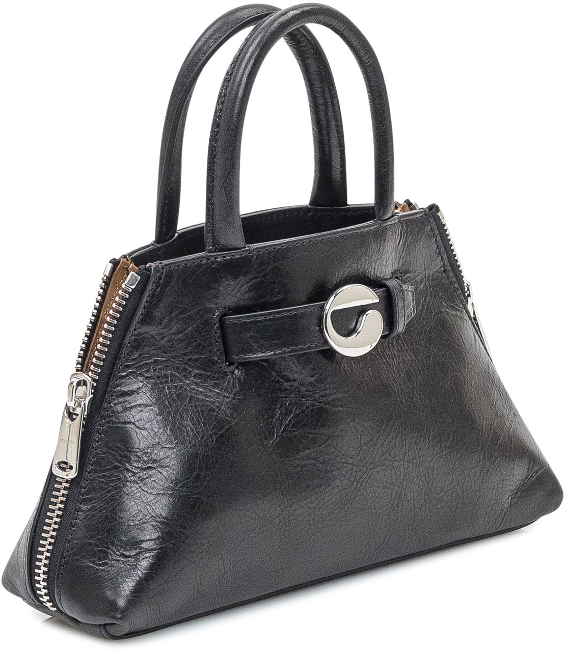 Coperni Coperni Borsa Mini Data Bag in Pelle Nera Zwart