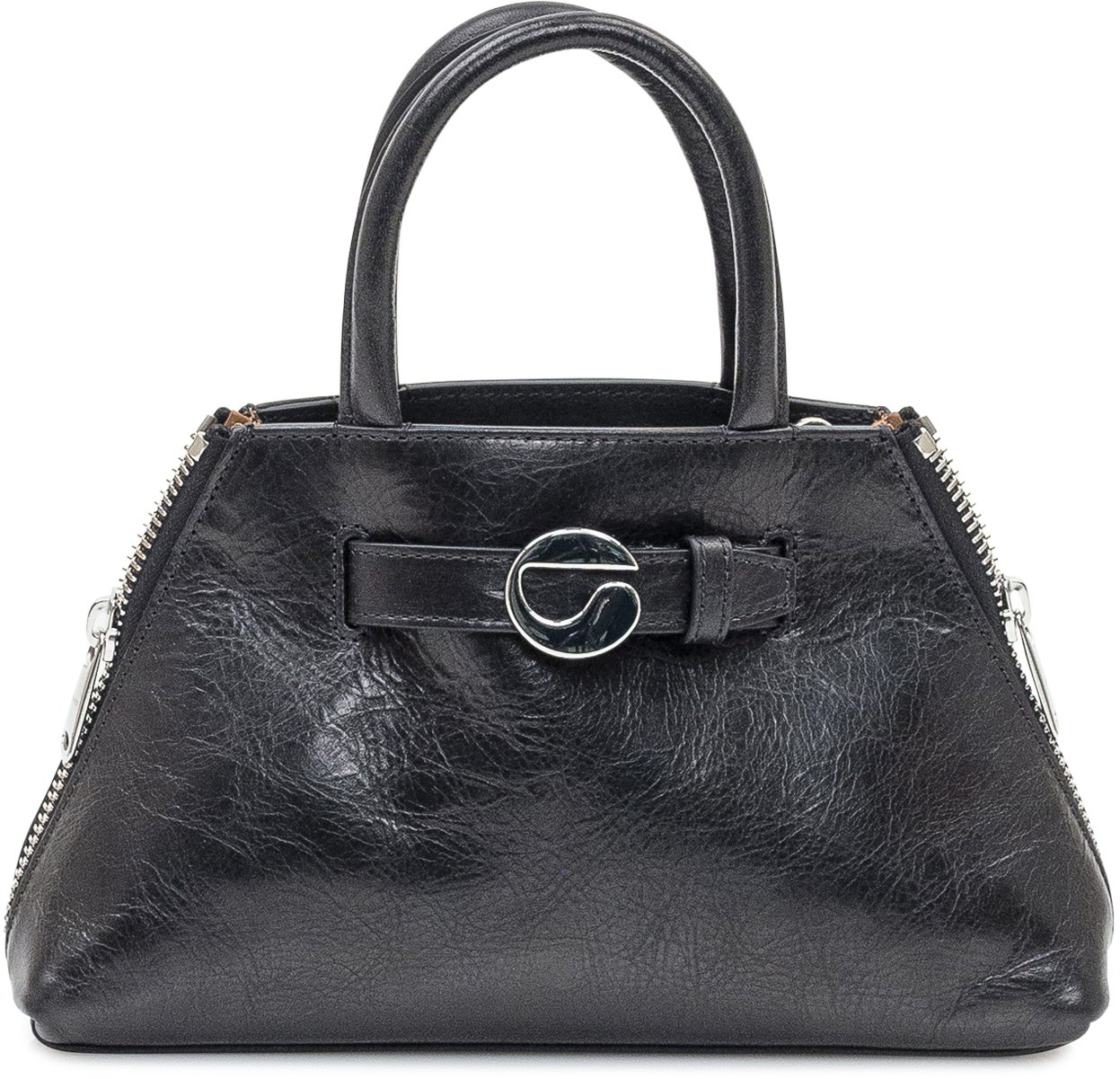 Coperni Coperni Borsa Mini Data Bag in Pelle Nera Zwart