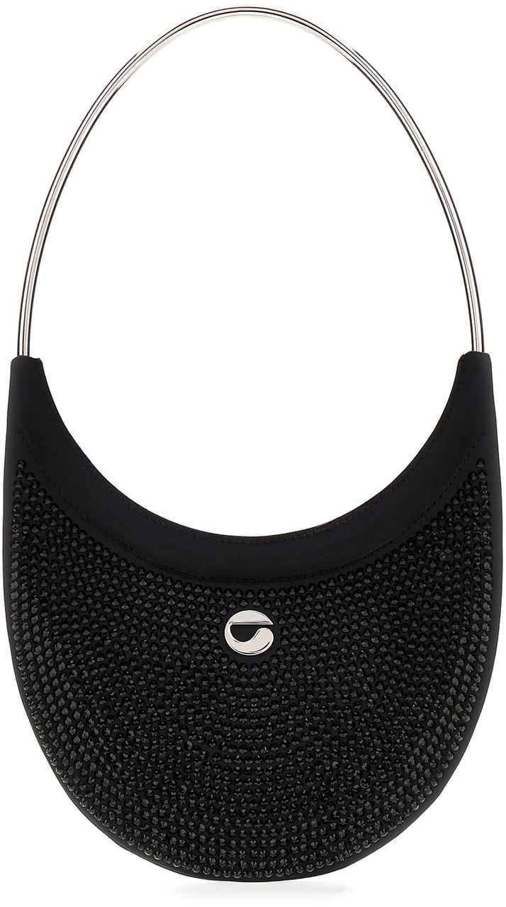 Coperni Coperni Black stretch cotton blend Ring Swipe shoulder bag Zwart