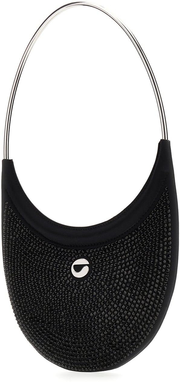 Coperni Coperni Black stretch cotton blend Ring Swipe shoulder bag Zwart