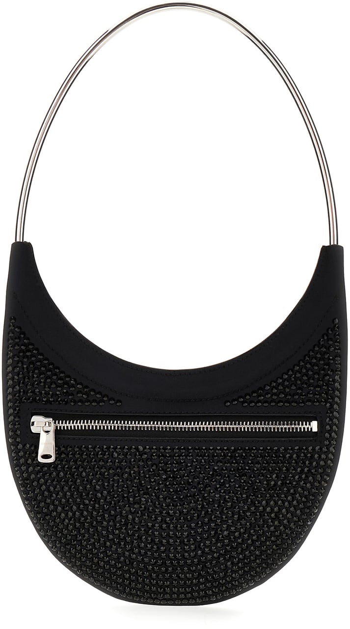 Coperni Coperni Black stretch cotton blend Ring Swipe shoulder bag Zwart