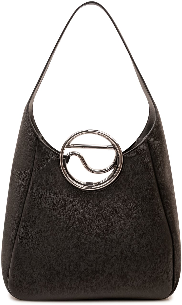Coperni C Hobo Bag con Fibbia Logo Zwart