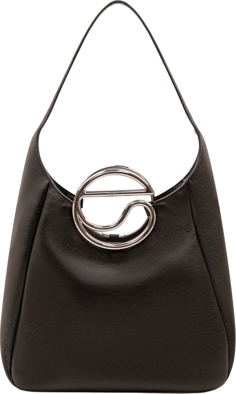 Coperni C Hobo Bag con Fibbia Logo Zwart