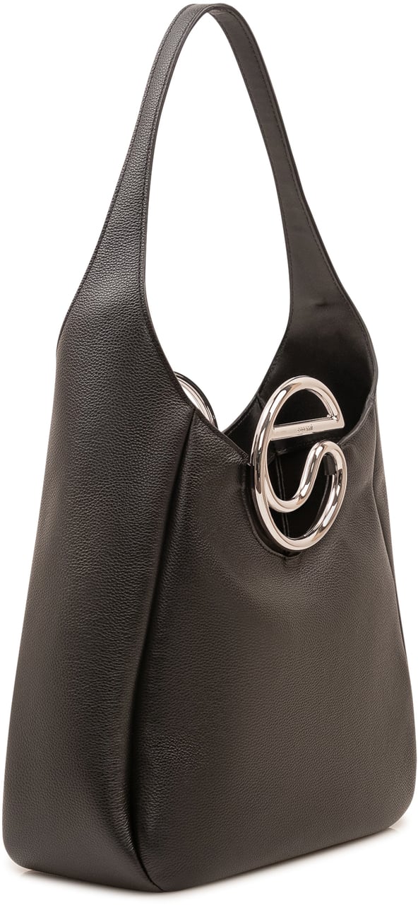 Coperni C Hobo Bag con Fibbia Logo Zwart