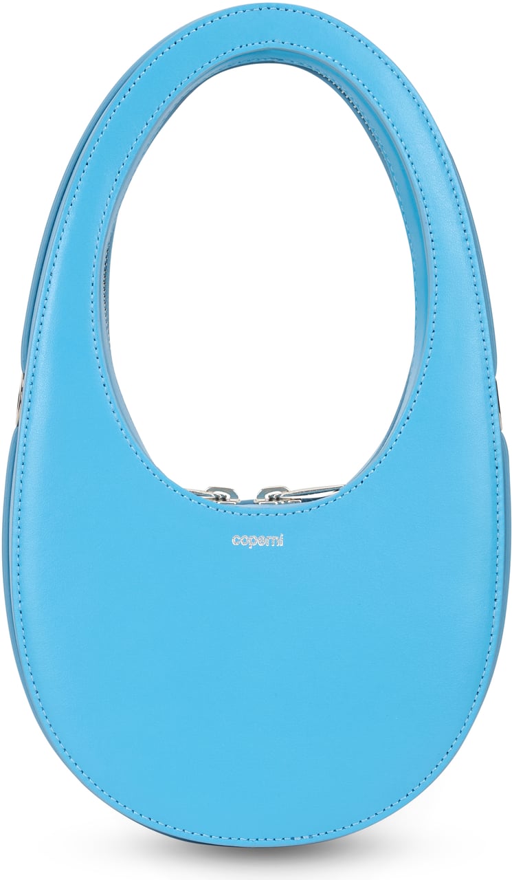 Coperni Swipe mini handbag in leather Lichtblauw