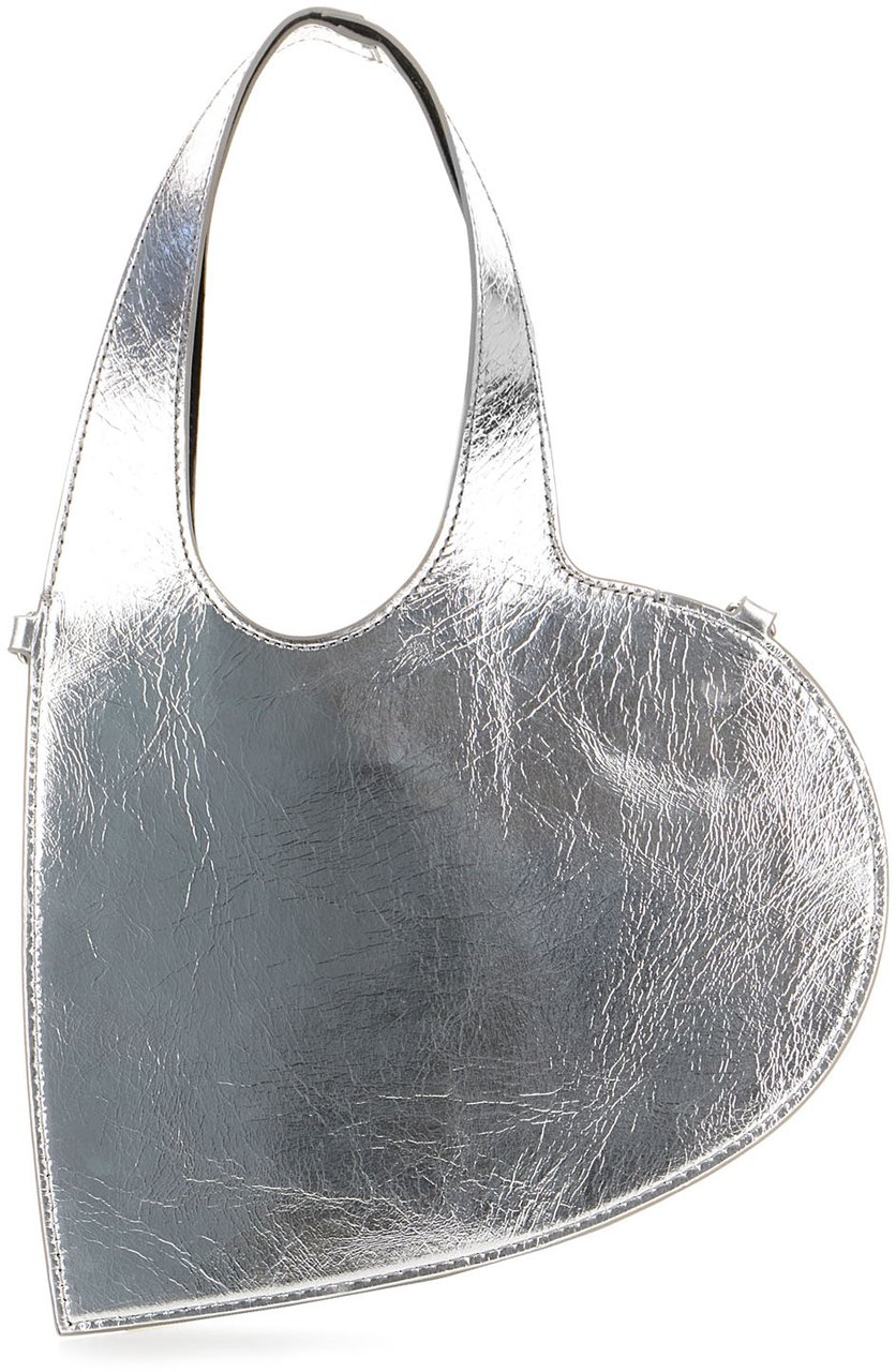 Coperni Coperni Silver leather mini Heart shoulder bag Zilver