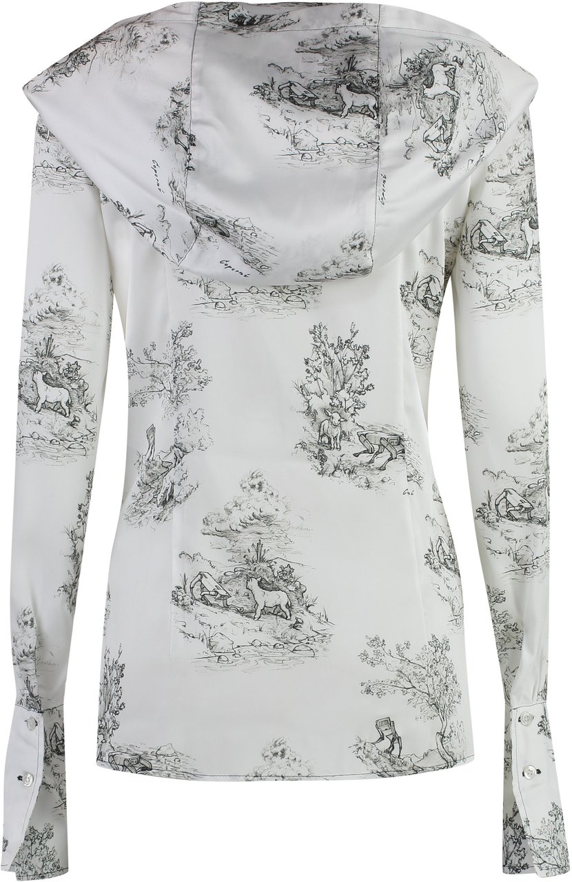 Coperni Printed twill shirt Wit