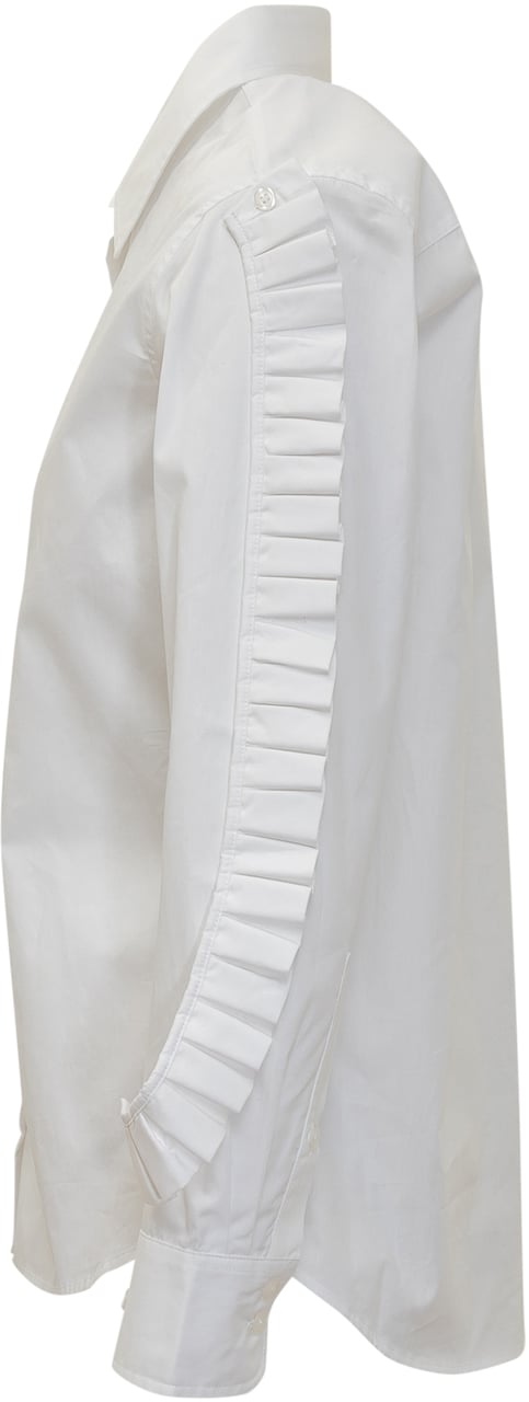Coperni Coperni Camicia Bianca con Dettaglio Plissé Wit