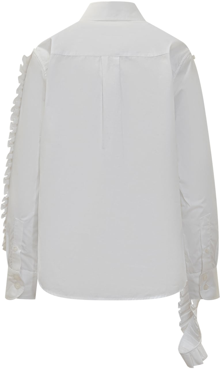 Coperni Coperni Camicia Bianca con Dettaglio Plissé Wit