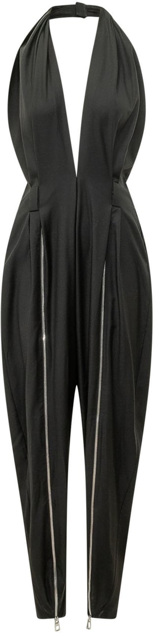 Coperni Tuta con Scollo Profondo e Zip Zwart