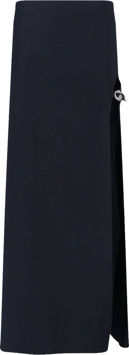Coperni Maxi Skirt With Garter Detail Blauw