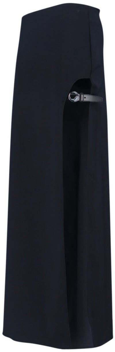 Coperni Maxi Skirt With Garter Detail Blauw