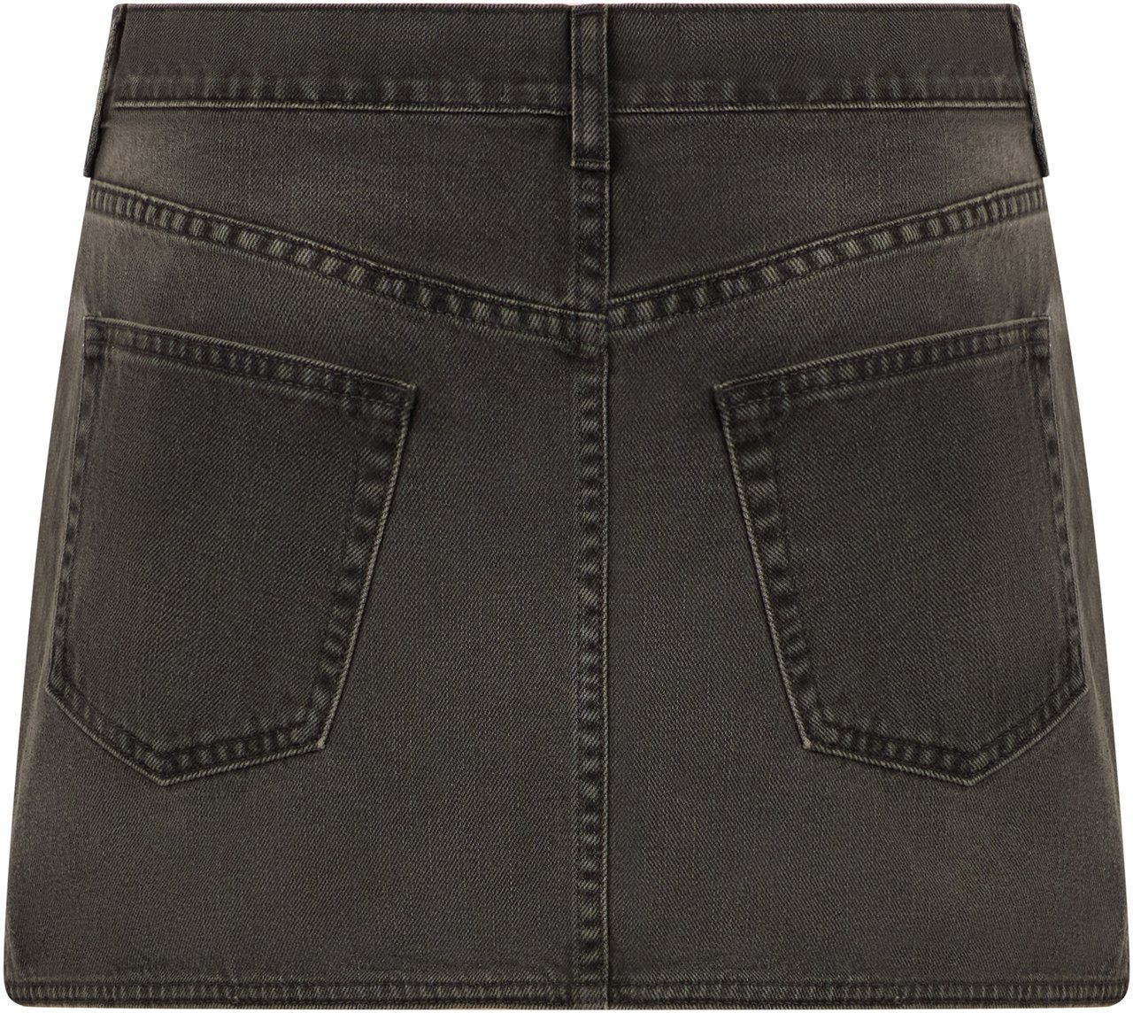 Coperni Wrap mini skirt in denim Grijs