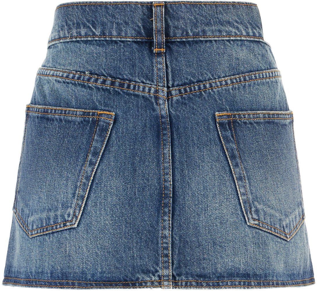 Coperni Denim mini skirt Blauw