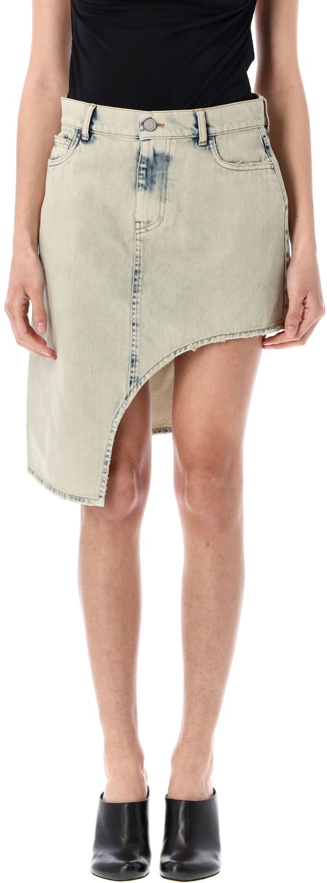 Coperni Denim Asymmetric Skirt Grey Greuge Grijs