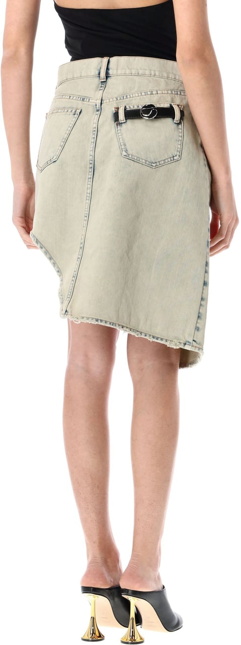 Coperni Denim Asymmetric Skirt Grey Greuge Grijs