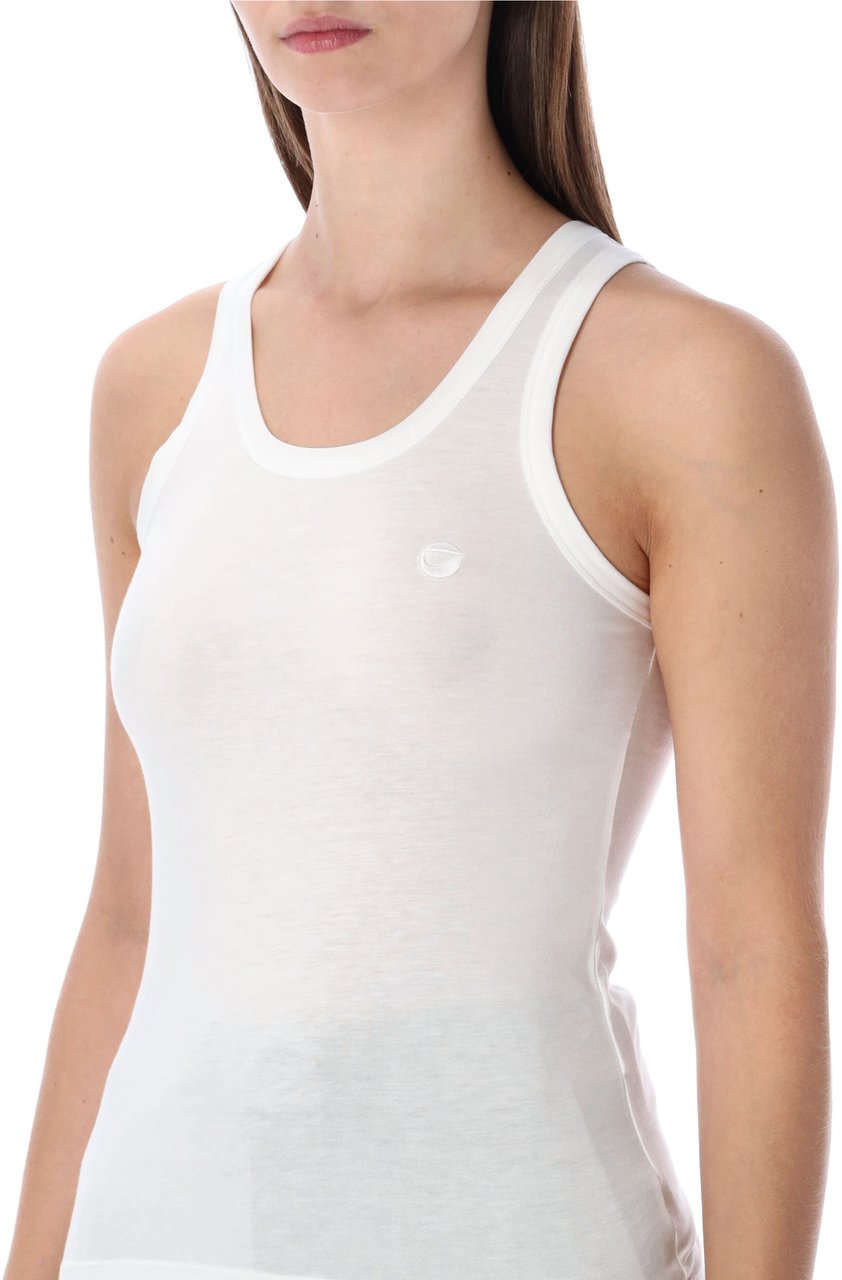Coperni Lightweight Logo Tank Top Whitewhite Logo Wit