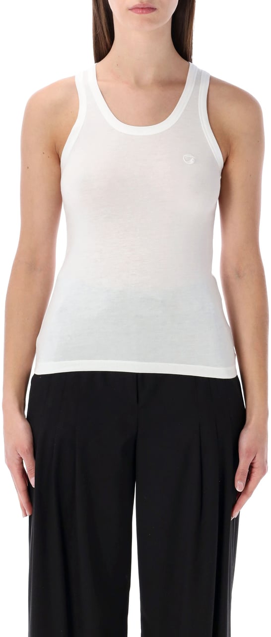 Coperni Lightweight Logo Tank Top Whitewhite Logo Wit