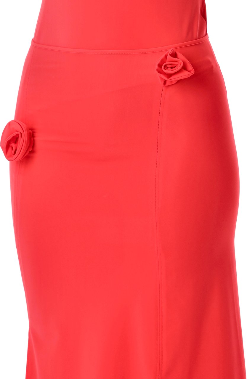 Coperni Flower Skirt Rosso Rood