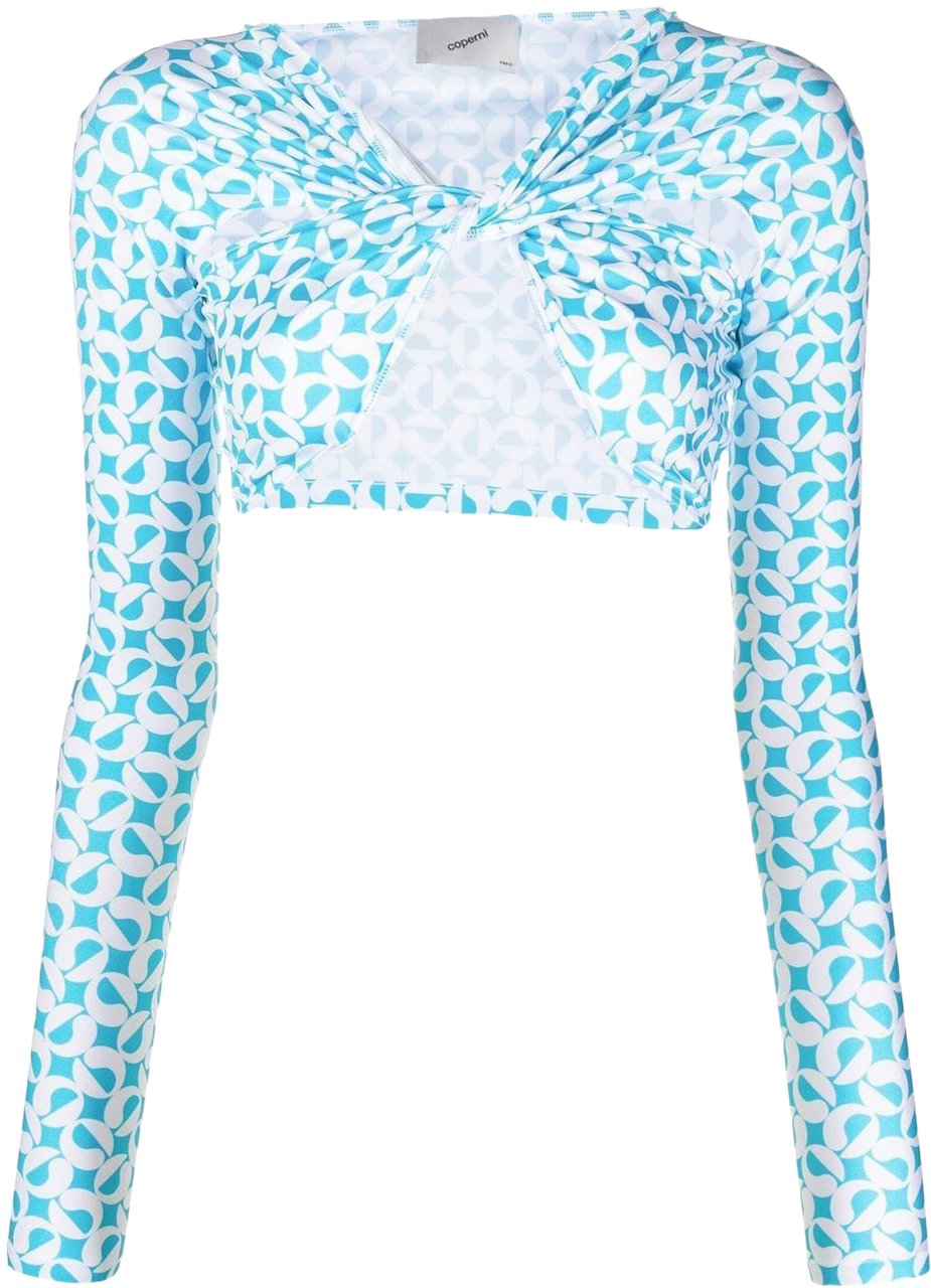 Coperni Top Azur/White Cyaan