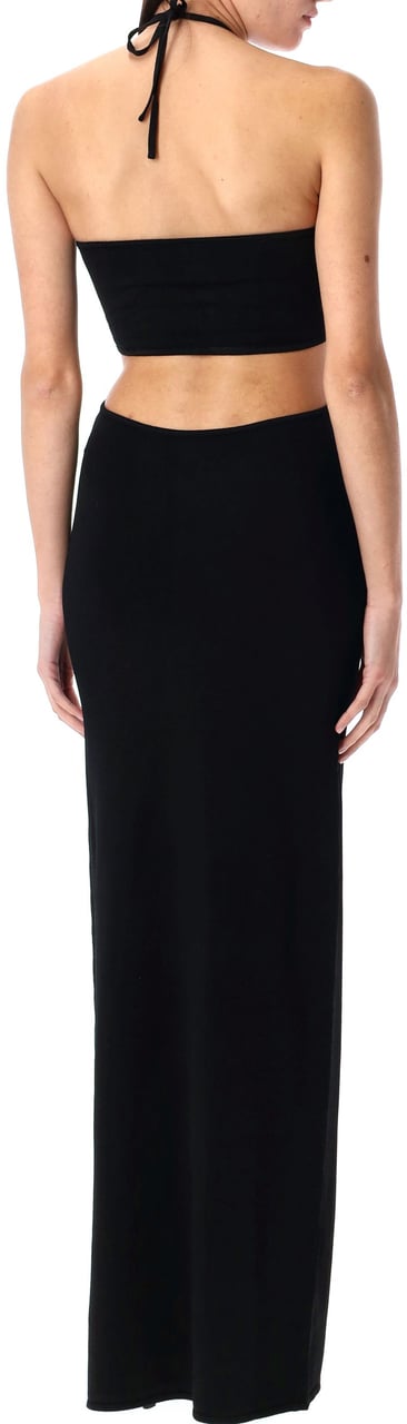 Coperni Knitted Halter Neck Dress Nero Zwart