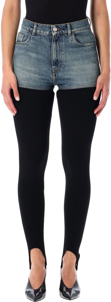 Coperni Hybrid Denim Knit Blu Blauw