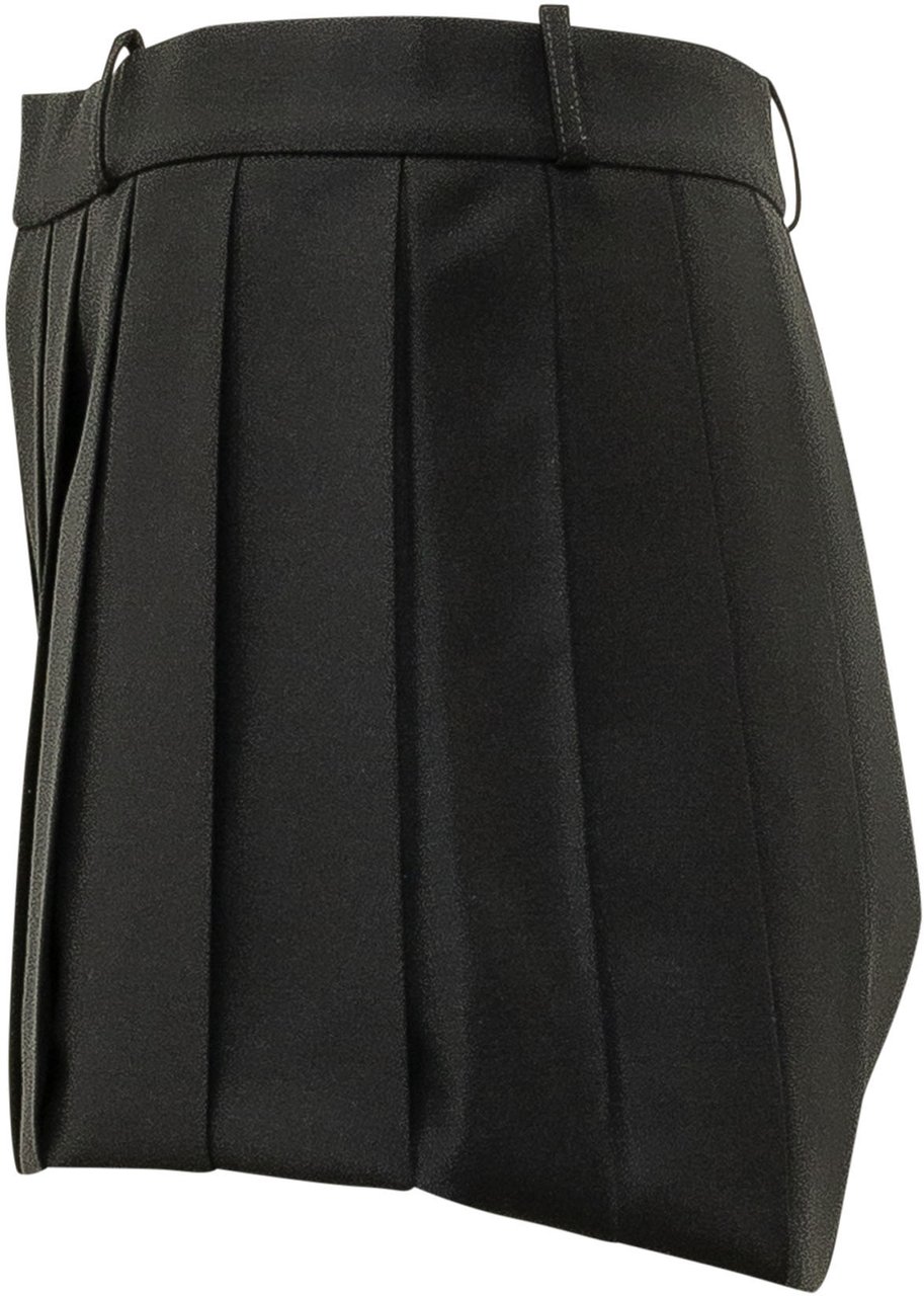 Coperni Shorts a Pieghe con Vita Alta Zwart