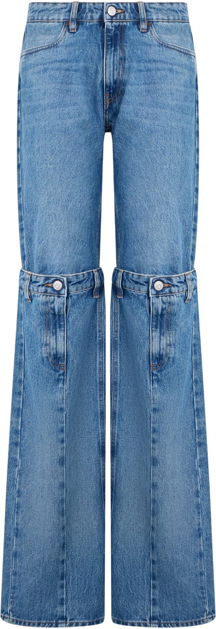 Coperni Flared jeans in cotton Blauw