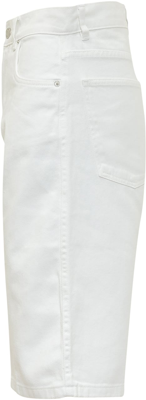 Coperni Bermuda in Denim a Vita Alta Wit