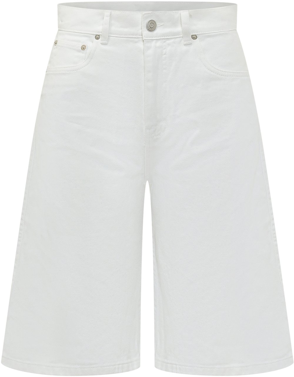 Coperni Bermuda in Denim a Vita Alta Wit
