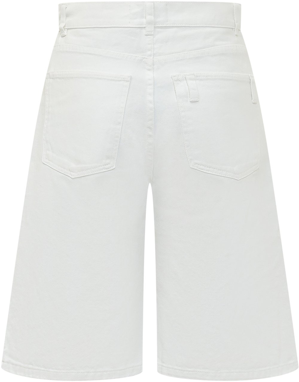 Coperni Bermuda in Denim a Vita Alta Wit
