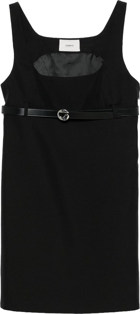 Coperni Mini Dress with Square Neckline Zwart