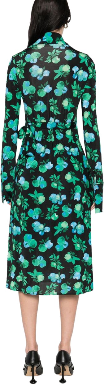 Coperni Floral Midi Dress Zwart