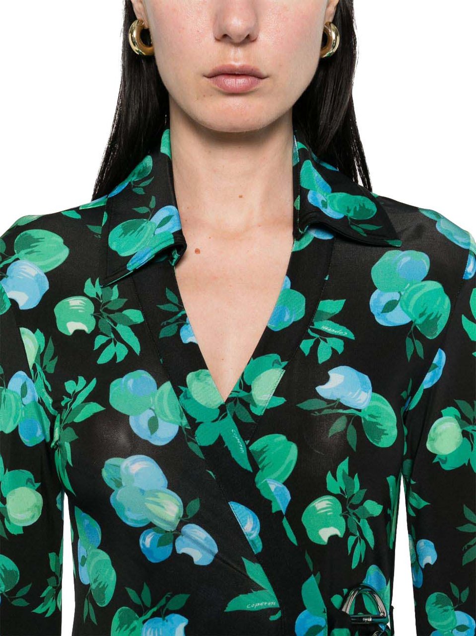 Coperni Dresses Print Blue Apples Blauw