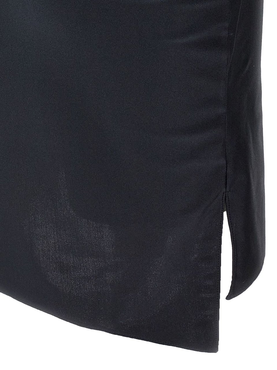 Coperni Fitted Mini Dress With Faux-Flower Detailing Zwart