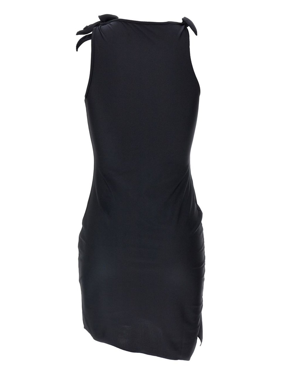 Coperni Fitted Mini Dress With Faux-Flower Detailing Zwart