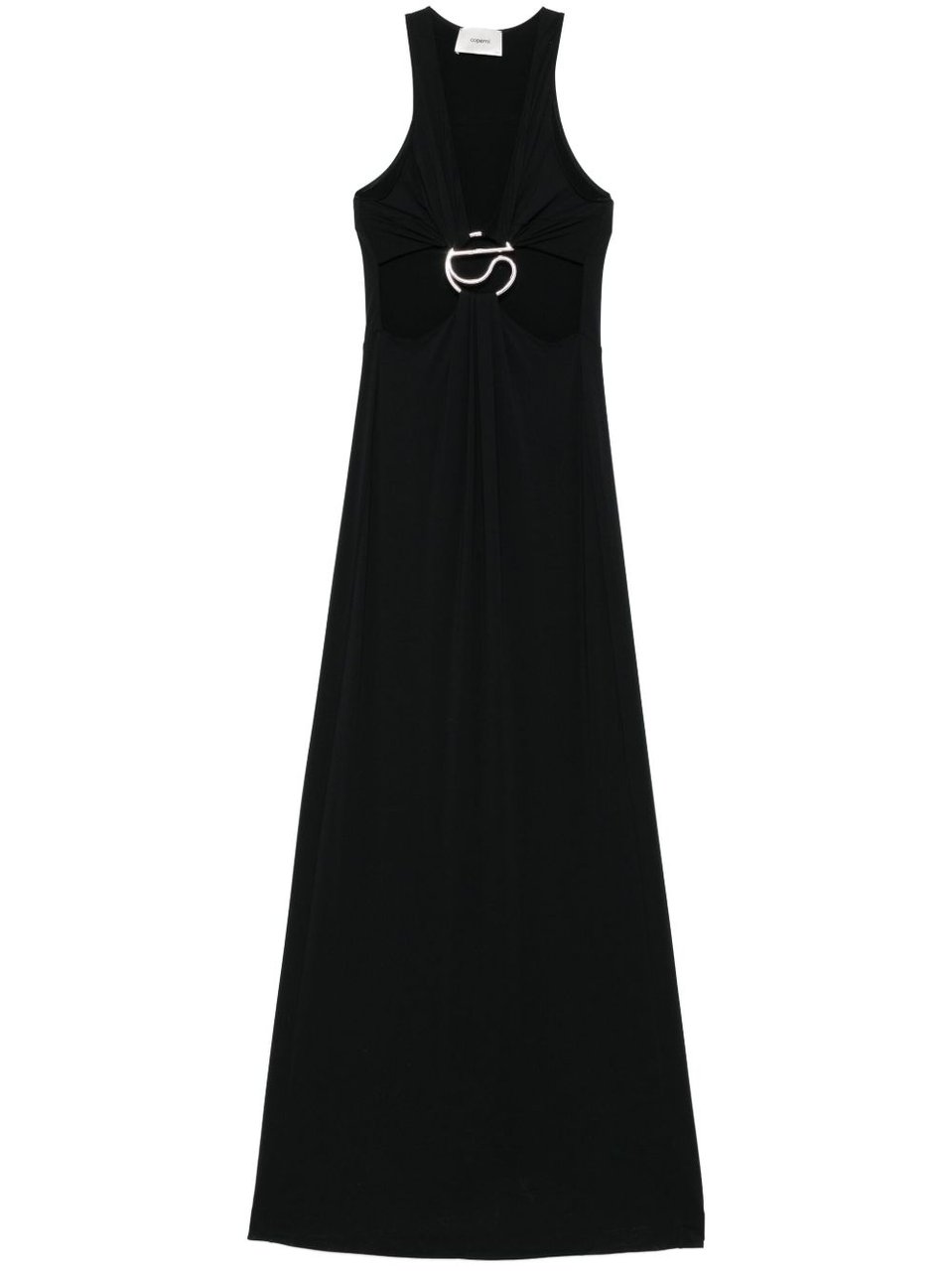 Coperni Maxi Dress with Deep V-Neckline Zwart