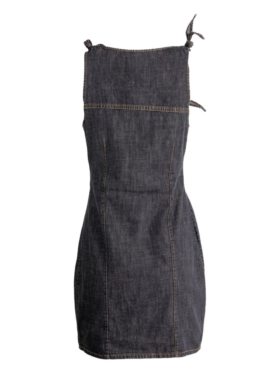 Coperni Sleeveless Dark Grey Mini Dress Zwart