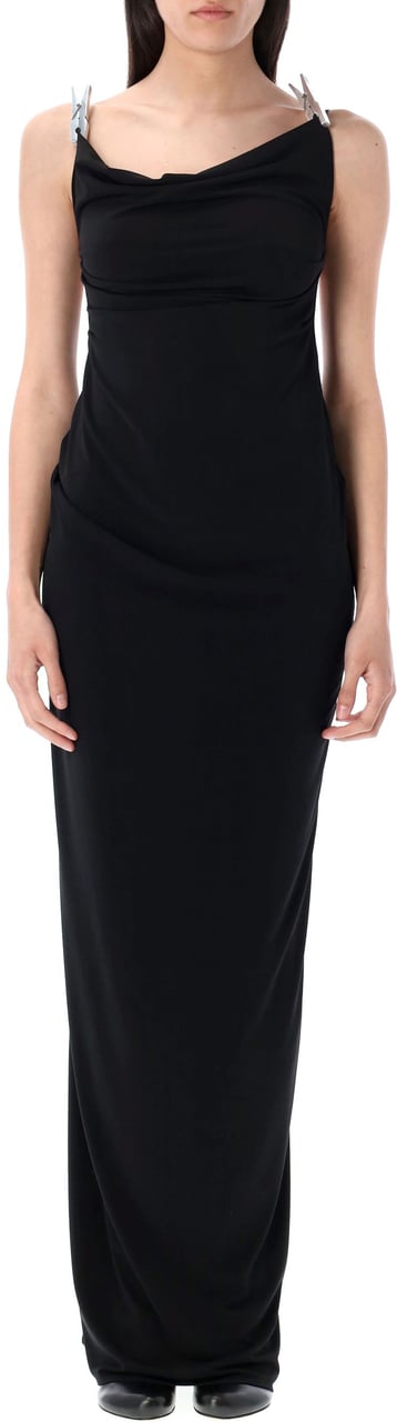 Coperni Washing Clip Gala Dress Nero Zwart